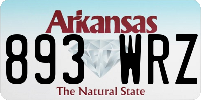 AR license plate 893WRZ
