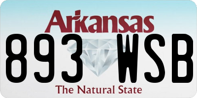 AR license plate 893WSB
