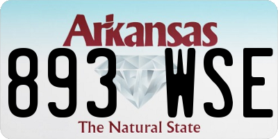 AR license plate 893WSE