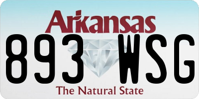 AR license plate 893WSG