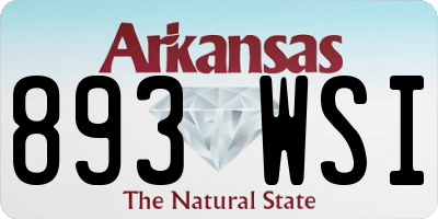 AR license plate 893WSI