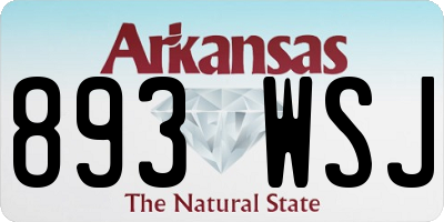 AR license plate 893WSJ