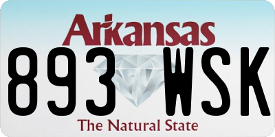 AR license plate 893WSK