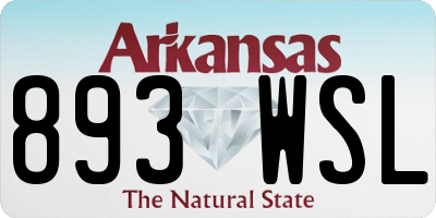 AR license plate 893WSL
