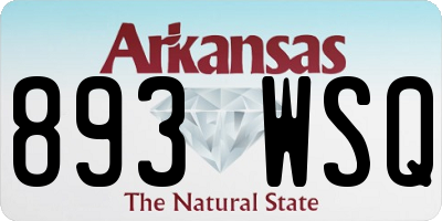 AR license plate 893WSQ