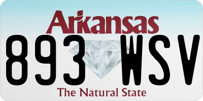 AR license plate 893WSV