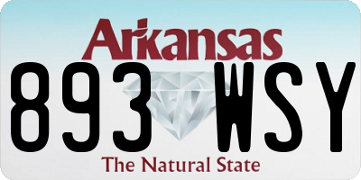 AR license plate 893WSY