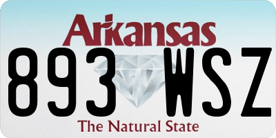 AR license plate 893WSZ