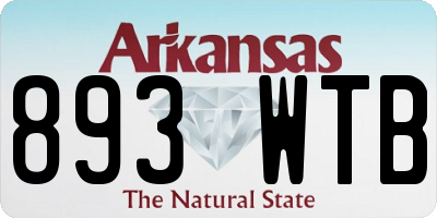 AR license plate 893WTB