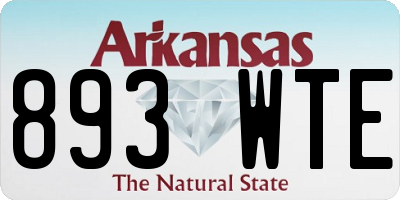 AR license plate 893WTE