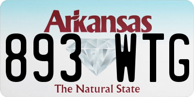 AR license plate 893WTG