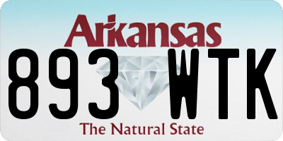 AR license plate 893WTK