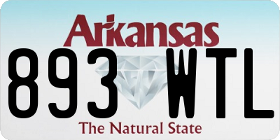 AR license plate 893WTL
