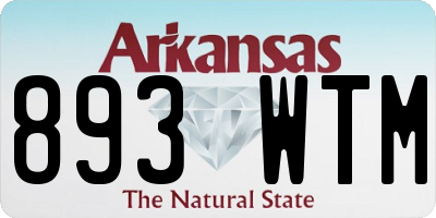 AR license plate 893WTM