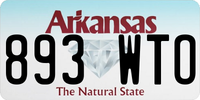 AR license plate 893WTO
