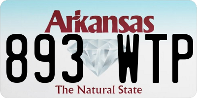 AR license plate 893WTP