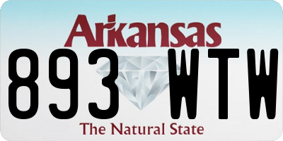 AR license plate 893WTW