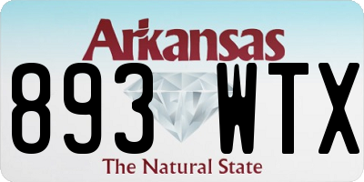 AR license plate 893WTX