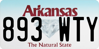 AR license plate 893WTY