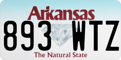 AR license plate 893WTZ