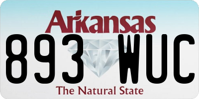AR license plate 893WUC