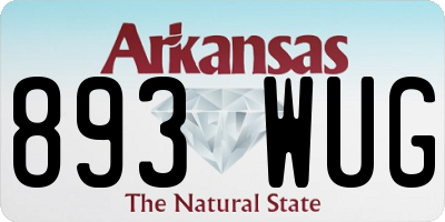AR license plate 893WUG