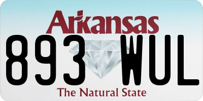 AR license plate 893WUL