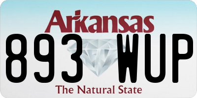 AR license plate 893WUP