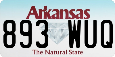 AR license plate 893WUQ