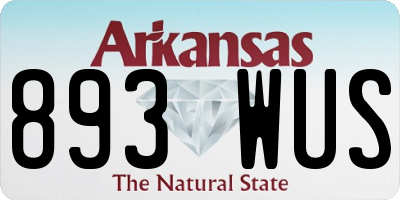 AR license plate 893WUS