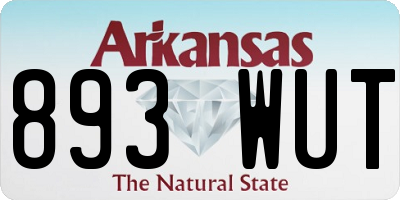 AR license plate 893WUT