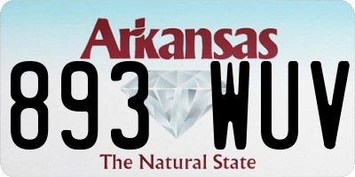 AR license plate 893WUV