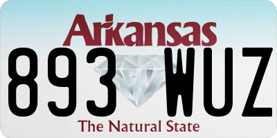 AR license plate 893WUZ