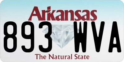 AR license plate 893WVA