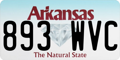 AR license plate 893WVC
