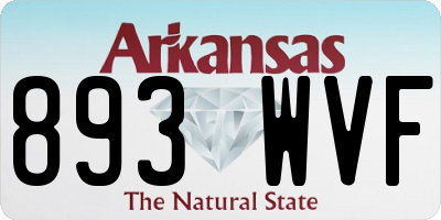 AR license plate 893WVF