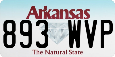 AR license plate 893WVP
