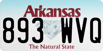 AR license plate 893WVQ