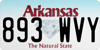 AR license plate 893WVY