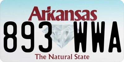 AR license plate 893WWA