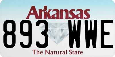 AR license plate 893WWE