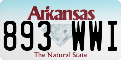 AR license plate 893WWI