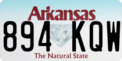 AR license plate 894KQW
