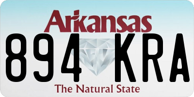 AR license plate 894KRA