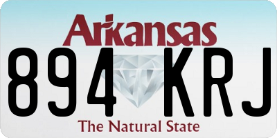 AR license plate 894KRJ