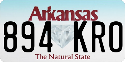 AR license plate 894KRO