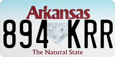 AR license plate 894KRR