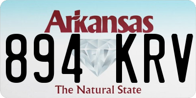 AR license plate 894KRV