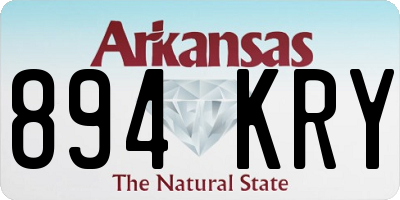 AR license plate 894KRY