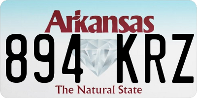 AR license plate 894KRZ